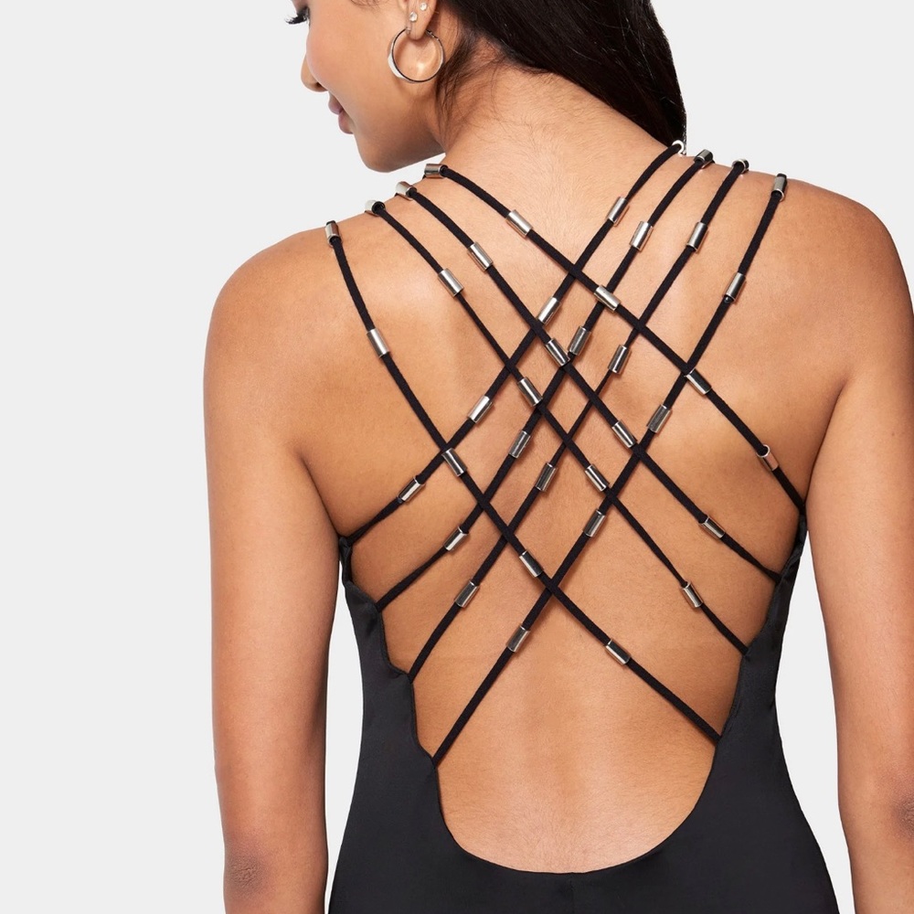 Bebe Caged Low Back Gown - brand new with tags